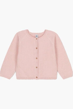 Baby Girl Sweater Petit Bateau Cardigan - Light Pink