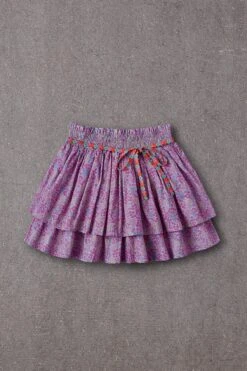 Nellystella Elsa Baby Girls Skirt - Blooming Hearts Blue Yonder