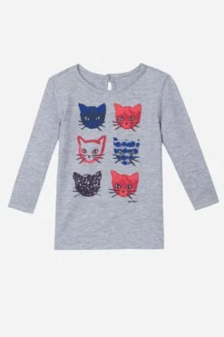 Jean Bourget Kitten Baby Girls Shirt (Size 12M Left)