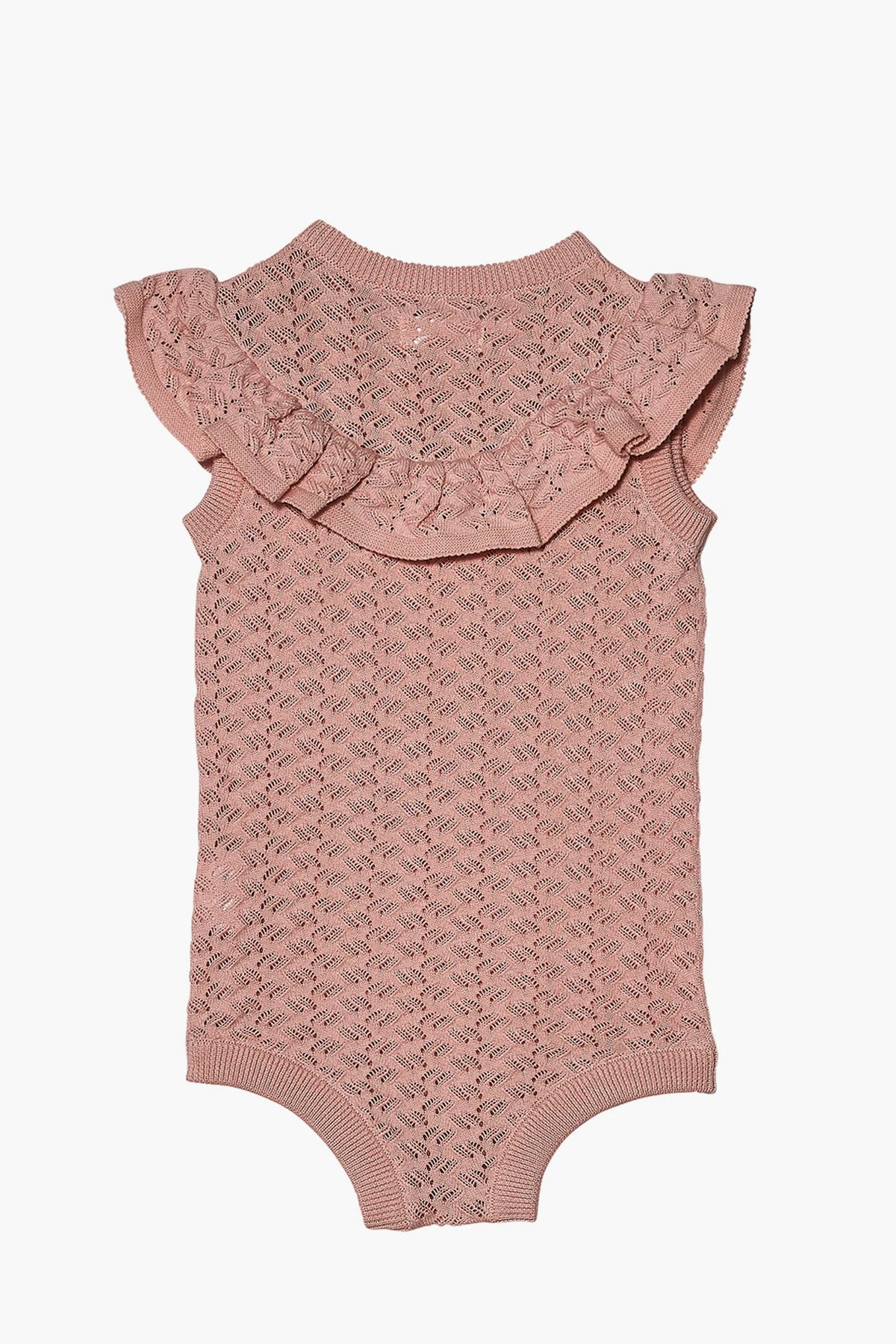 Baby Onesie Tutu Du Monde Bella Knit Girl Romper With Headband - Pink - Image 2