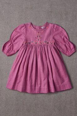 Nellystella Clover Baby Girls Dress - Radiant Orchid