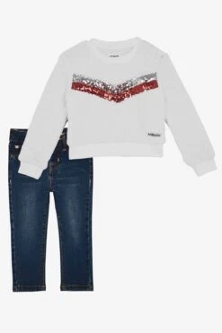 Hudson Sequin Baby Girls Set (Size 12M Left)