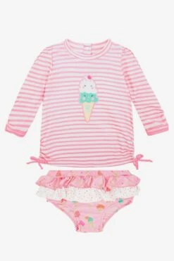 Sunuva Baby Girls Ice Cream Swim Set (Size 18/24M Left)