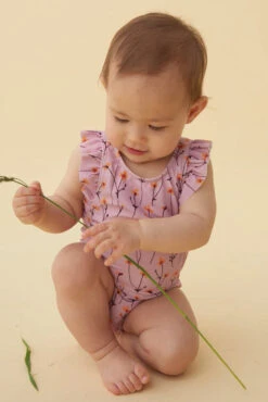 Soft Gallery Ana Baby Girls Swimsuit - Dawn Pink (Size 2 Left)