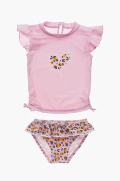 Snapper Rock Leopard Love Ruffle Baby Swim Set