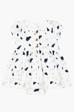 Baby Dress Petit Lem Navy Terrazo