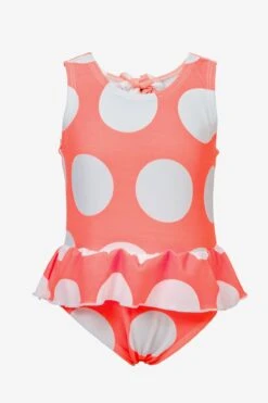 Snapper Rock Neon Coral Baby Girls Swimsuit
