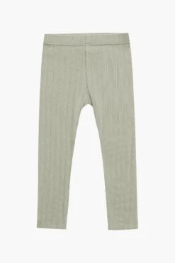 Rylee + Cru Ribbed Girls Leggings - Agave (Size 6/12M Left)