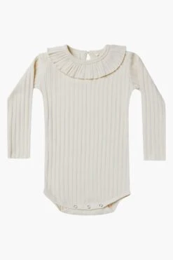 Baby Onesie Rylee + Cru Ruffle Ivory