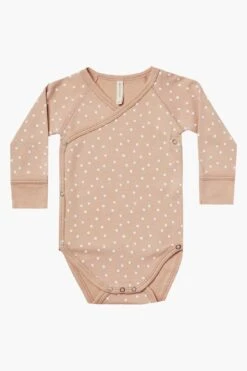 Baby Onesie Quincy Mae Side Snap- Dots