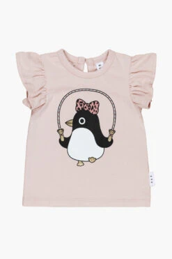 Girls Shirt Huxbaby Skipping Penguin