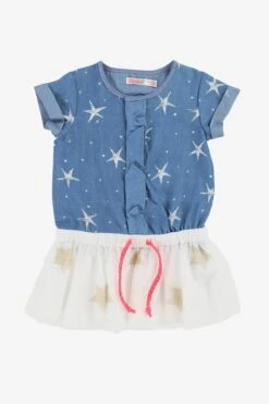 Billieblush Baby Star Denim Dress (Size 18M Left)
