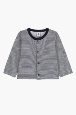 Baby Girl Petit Bateau Striped Cardigan