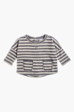 Tocoto Vintage Striped Pocket Baby Shirt